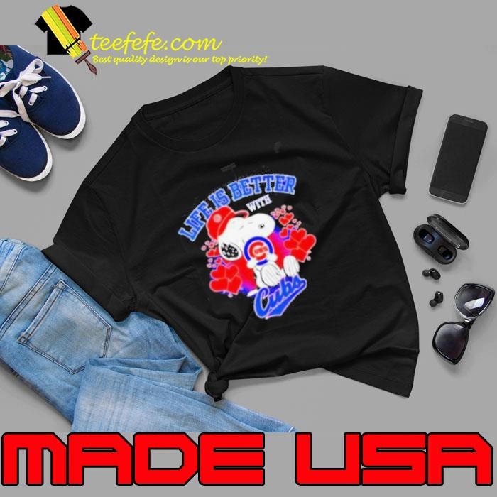 Snoopy Life is better with Cubs Unisex