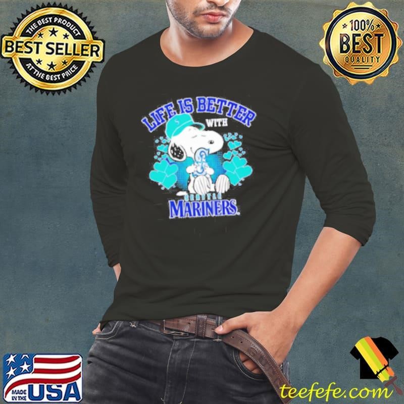 Snoopy Life is better with Mariners shirt