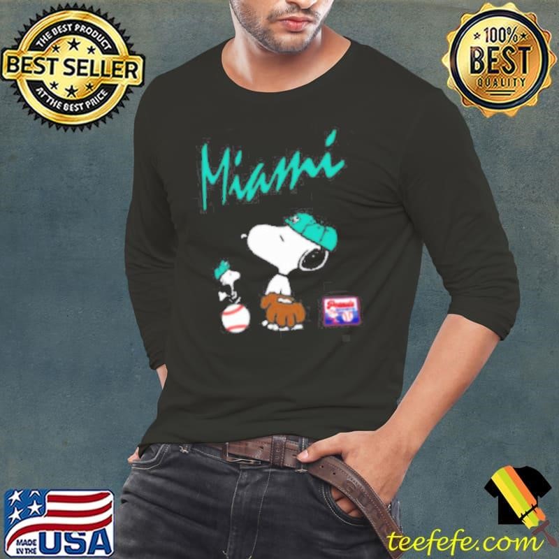 Snoopy Peanuts Ripple Junction Miami Baseball shirt