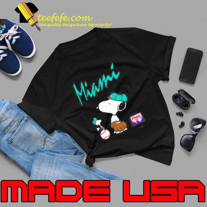 Snoopy Peanuts Ripple Junction Miami Baseball Unisex