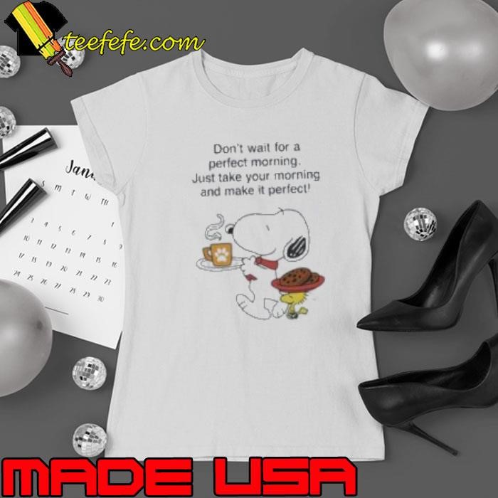 Snoopy and Woodstock don’t wait for a perfect morning shirt