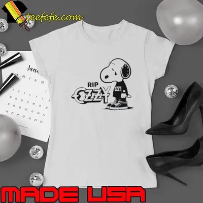 Snoopy cry RIP Ozzy Osbourne logo shirt