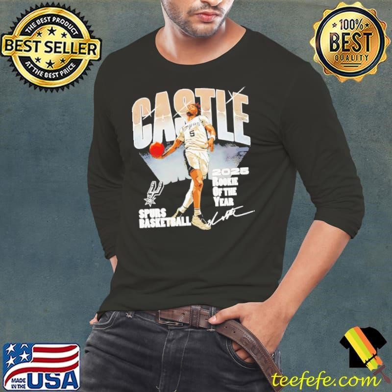 Stephon Castle San Antonio Spurs 2025 Rookie Of The Year Signature shirt