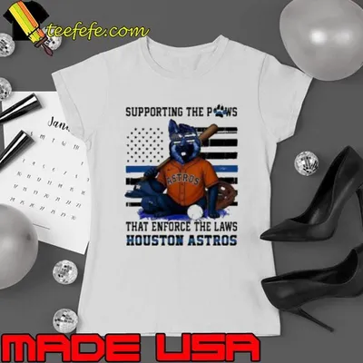 Supporting the paws that enforce the laws Houston Astros shirt