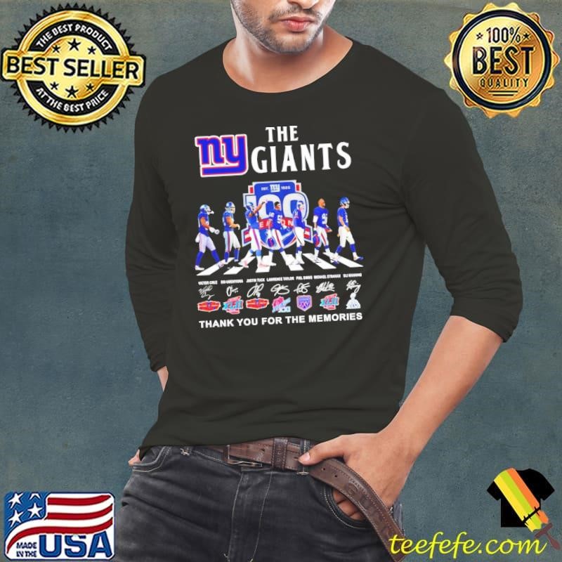 The New York Giants 1925 2025 thank you for the memories signatures shirt