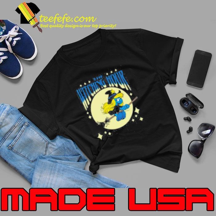 The Smurfs Witching Hour Smurfette Halloween Retro Cartoon Unisex
