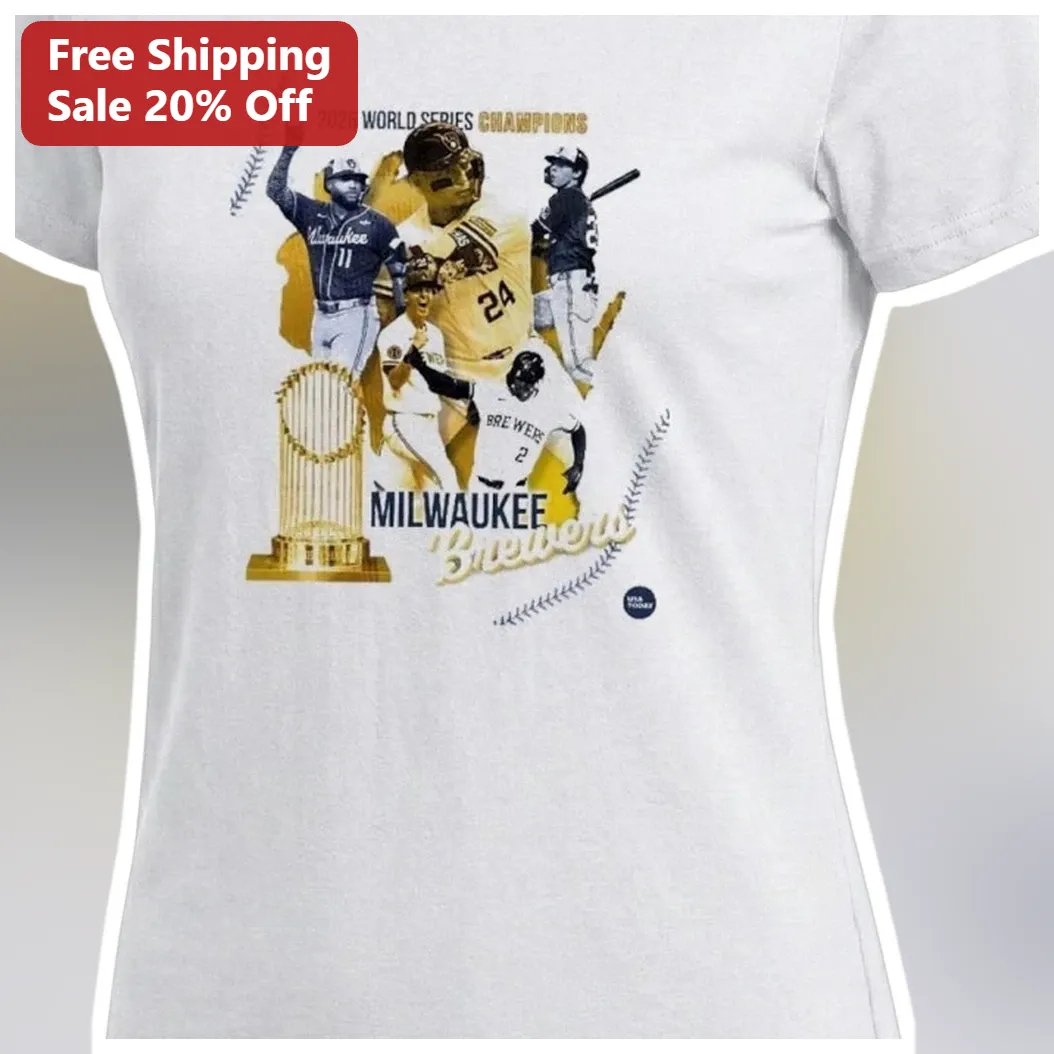 2026 World Series Champions Milwaukee Brewers Tee First Ever Title Baseball Fan Gift available at our Austin, Texas warehouse