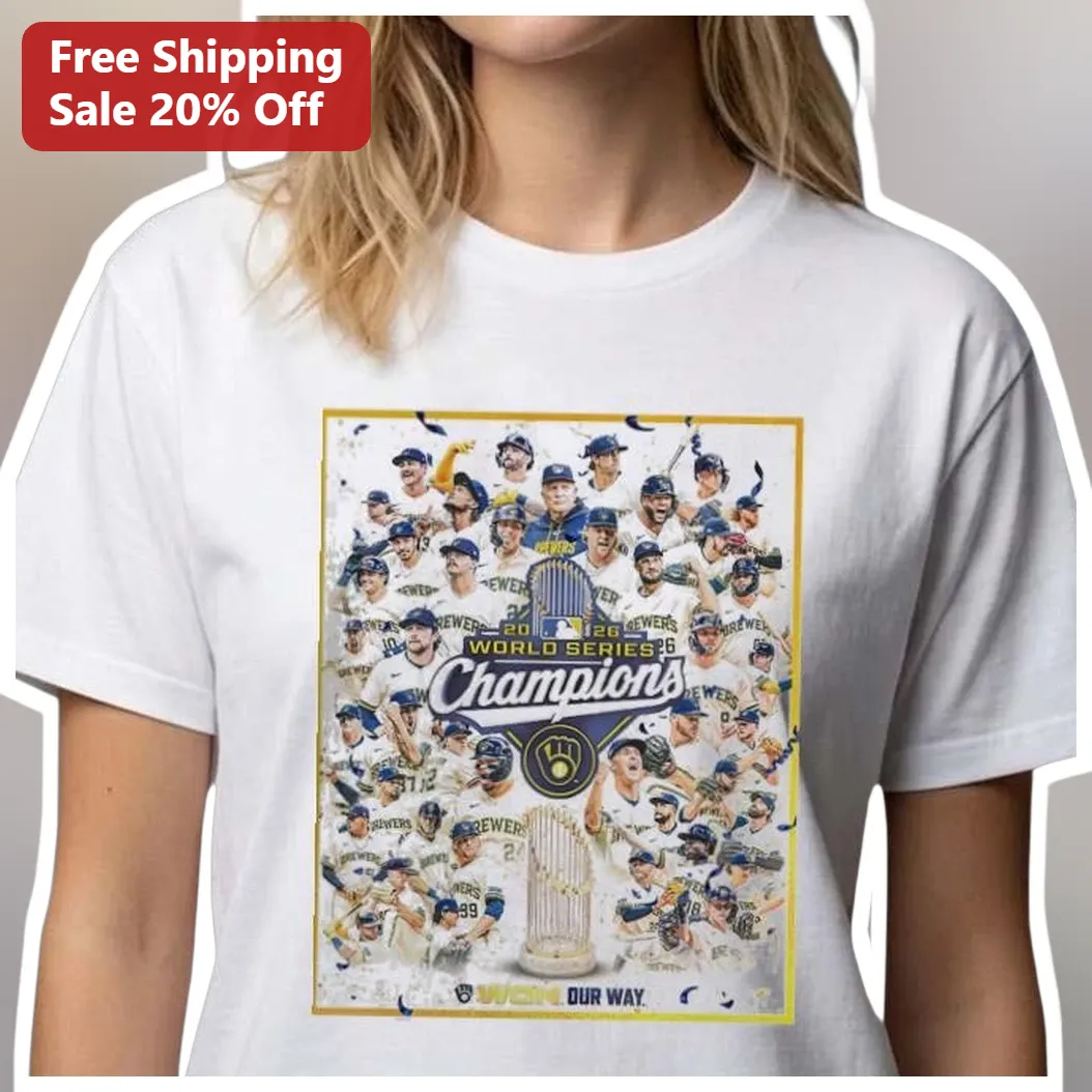 2026 World Series Champions Milwaukee Brewers We Own Our Way Tee available at our Austin, Texas warehouse