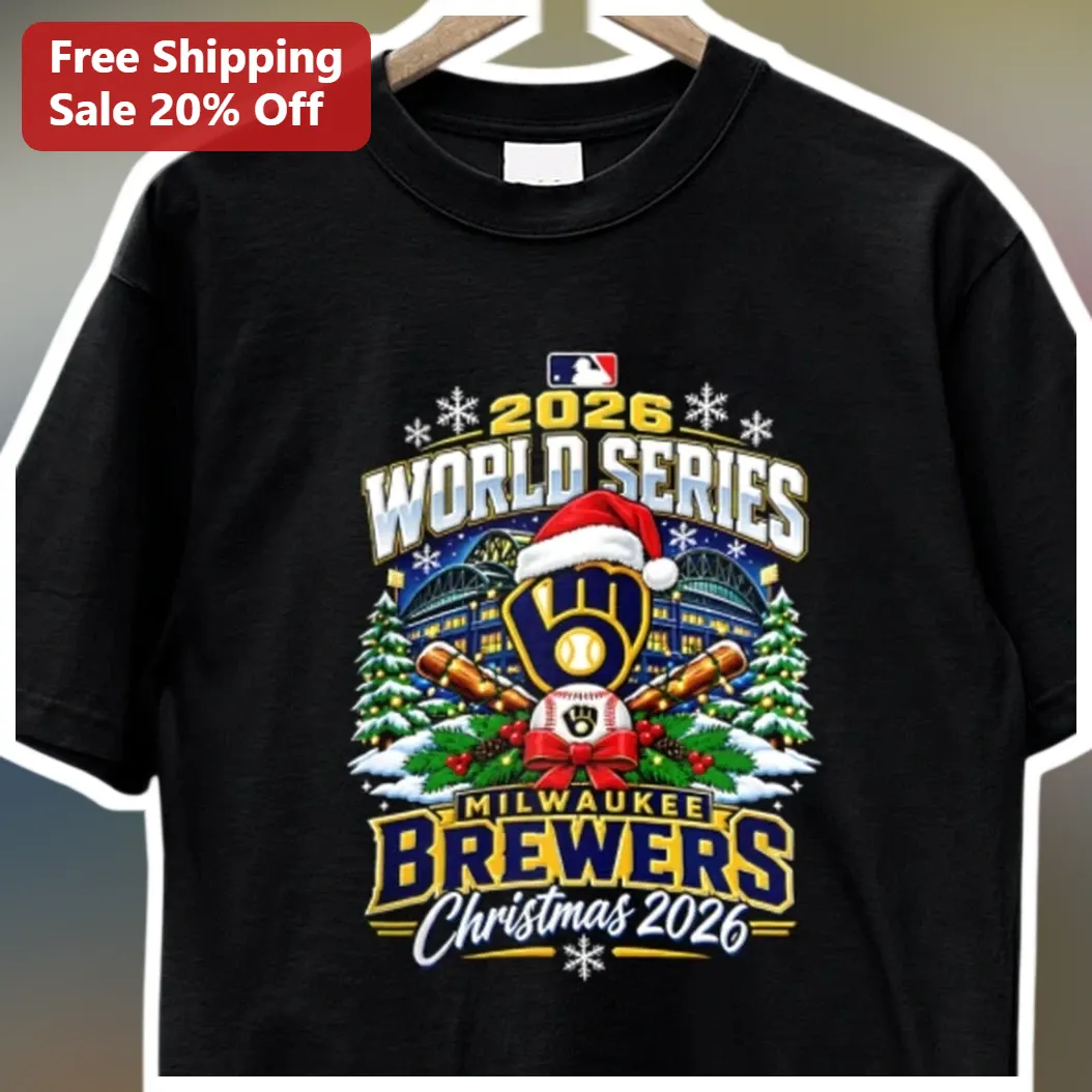 2026 World Series Milwaukee Brewers Christmas Tee Holiday Baseball Fan Gift