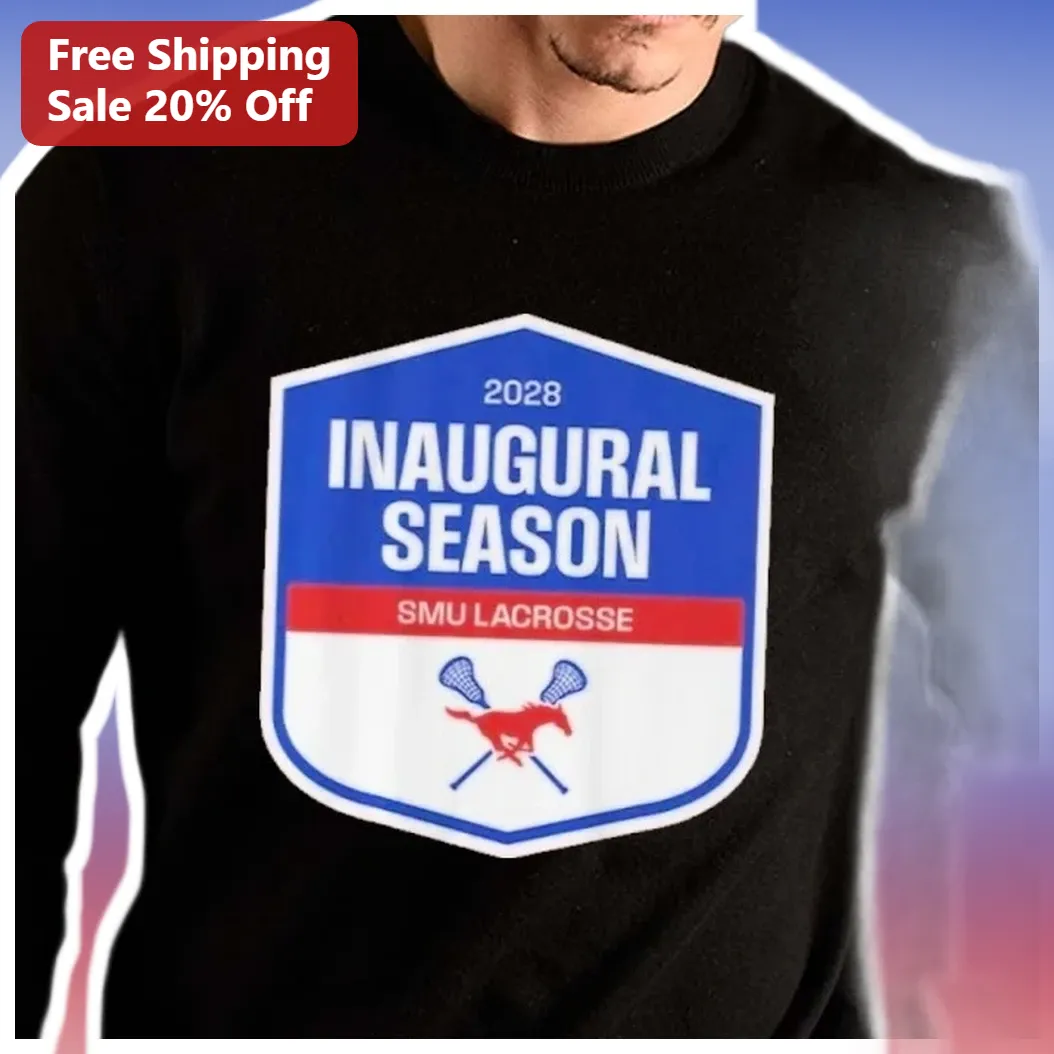 2028 Inaugural Season SMU Lacrosse Long Sleeve Tee available at our Austin, Texas warehouse