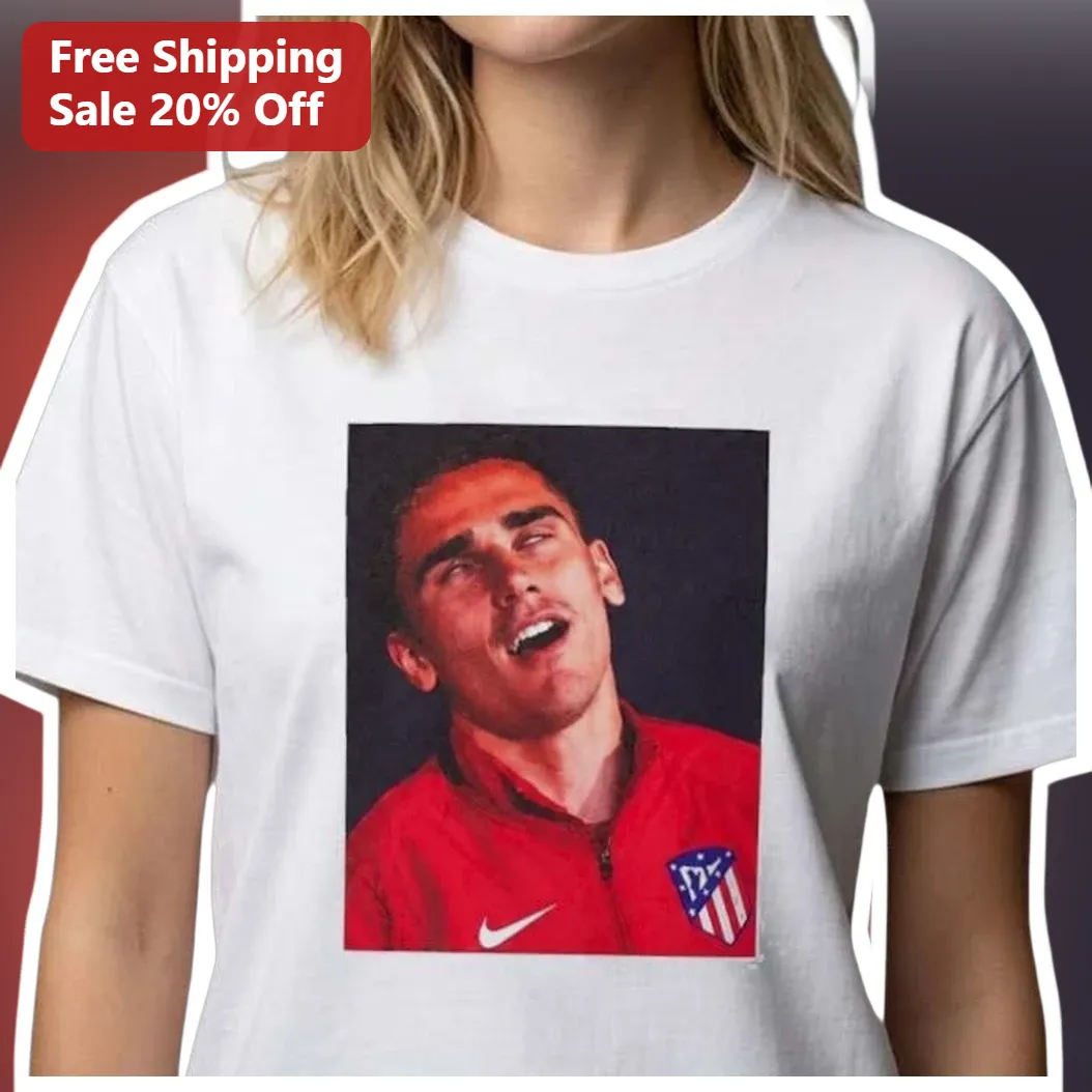 Antoine Griezmann Atletico Madrid Fan Tee Soccer Memorabilia Gift available at our Austin, Texas warehouse