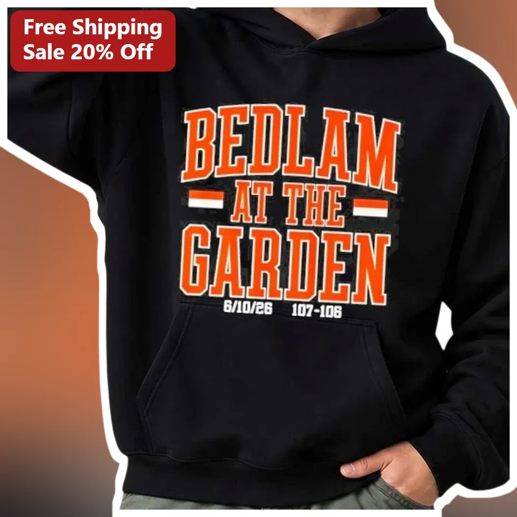 Bedlam At The Garden Hoodie Retro Collegiate Basketball Fan Apparel Personalized Score Date Gift