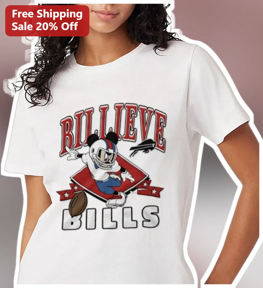 Billieve Bills Buffalo Football Fan Graphic Tee Gift for Men Women