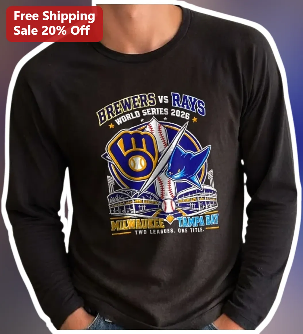 Brewers vs Rays World Series 2026 Long Sleeve Tee Milwaukee Tampa Bay Baseball Fan Gift available at our Austin, Texas warehouse