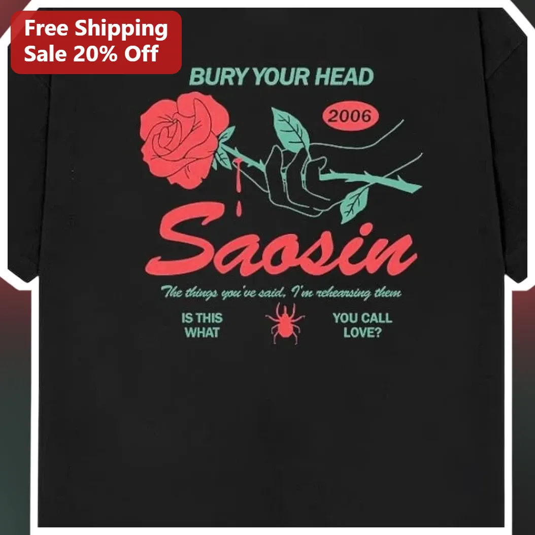 Bury Your Head Saosin Long Sleeve Tee Post Hardcore Emo Band Merch Is This What You Call Love Lyrics available at our Austin, Texas warehouse