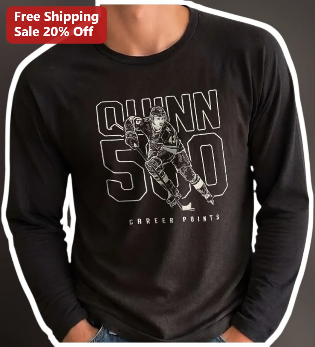 Career Points Hockey Milestone Long Sleeve Tee Custom Name Youth Player Gift