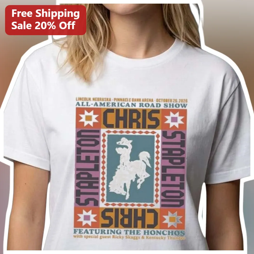 Chris Stapleton All-American Road Show Tee Featuring The Honchos Vintage Country Music Tour Shirt available at our Austin, Texas warehouse