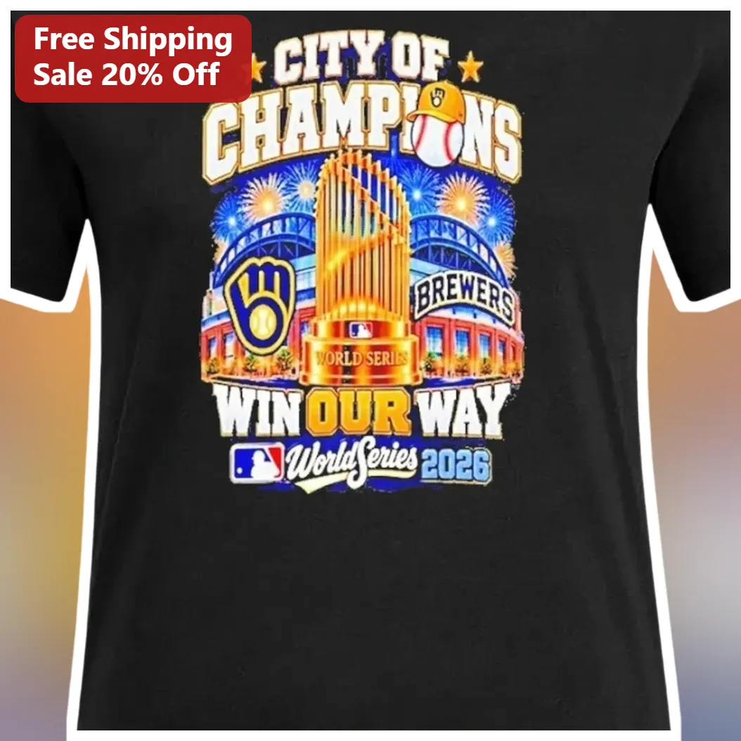 City of Champions Win Our Way World Series 2026 Baseball Fan Tee
