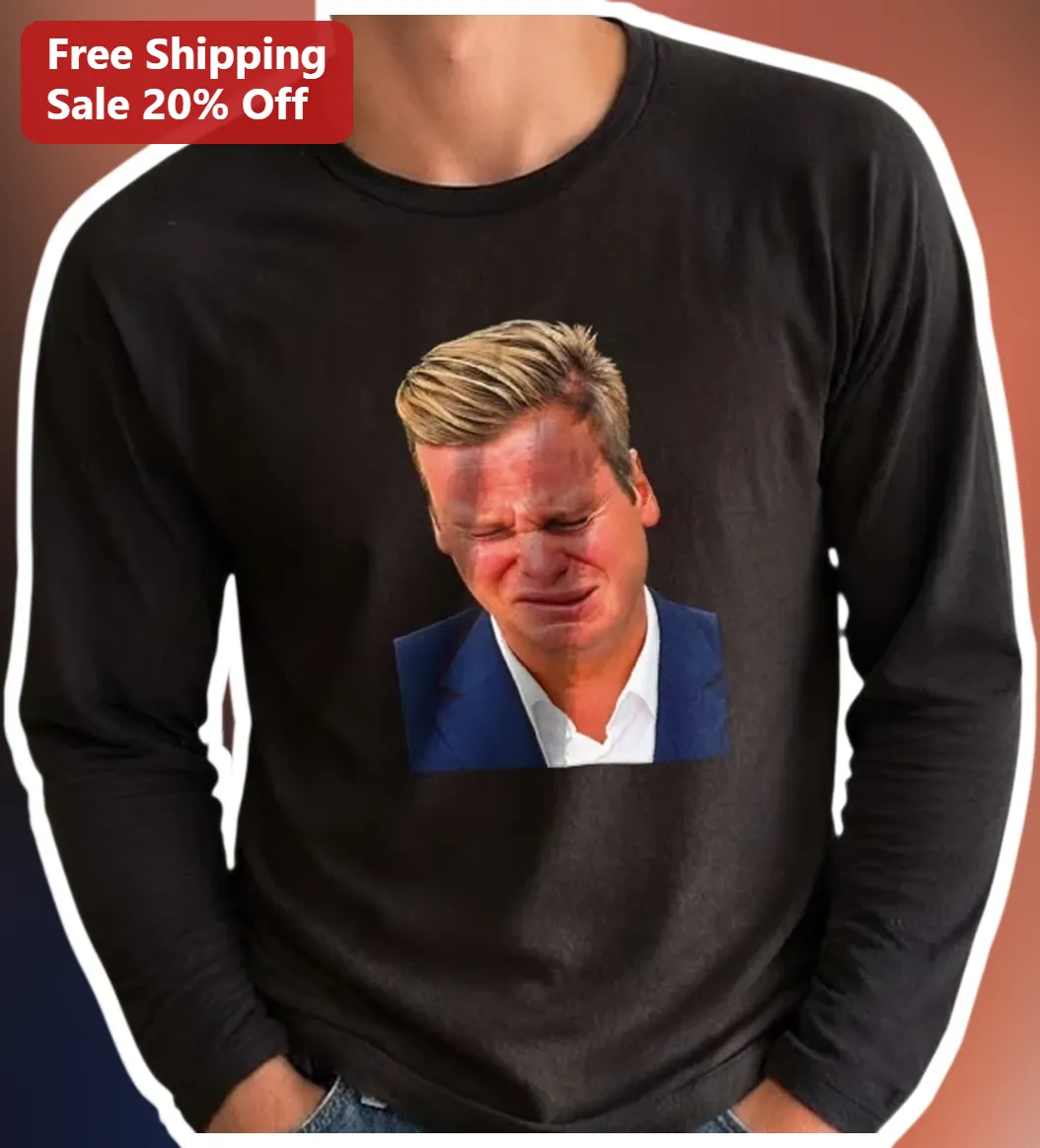David Duchovny Long Sleeve Tee Mulder Crying Face Meme X-Files Fan Gift available at our Austin, Texas warehouse
