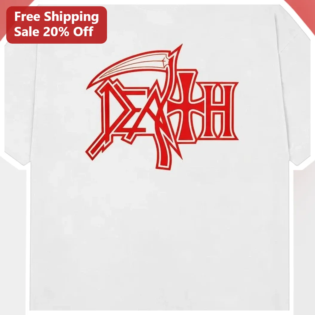 DEATH Gothic Scythe Long Sleeve Tee Heavy Metal Dark Aesthetic Shirt for Men Women Halloween