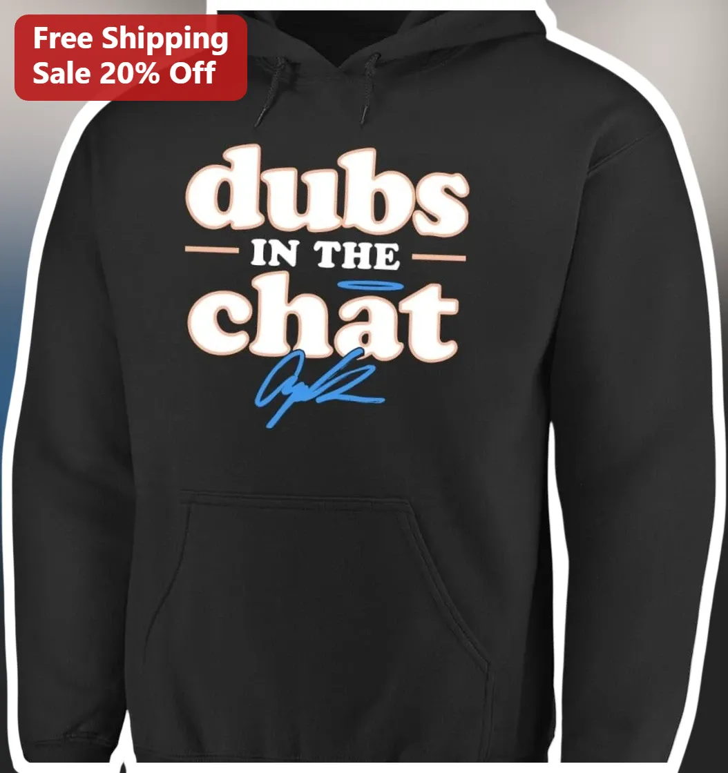 Dubs In The Chat Hoodie Adin Ross Signature Streamer Merch Black Pullover available at our Austin, Texas warehouse