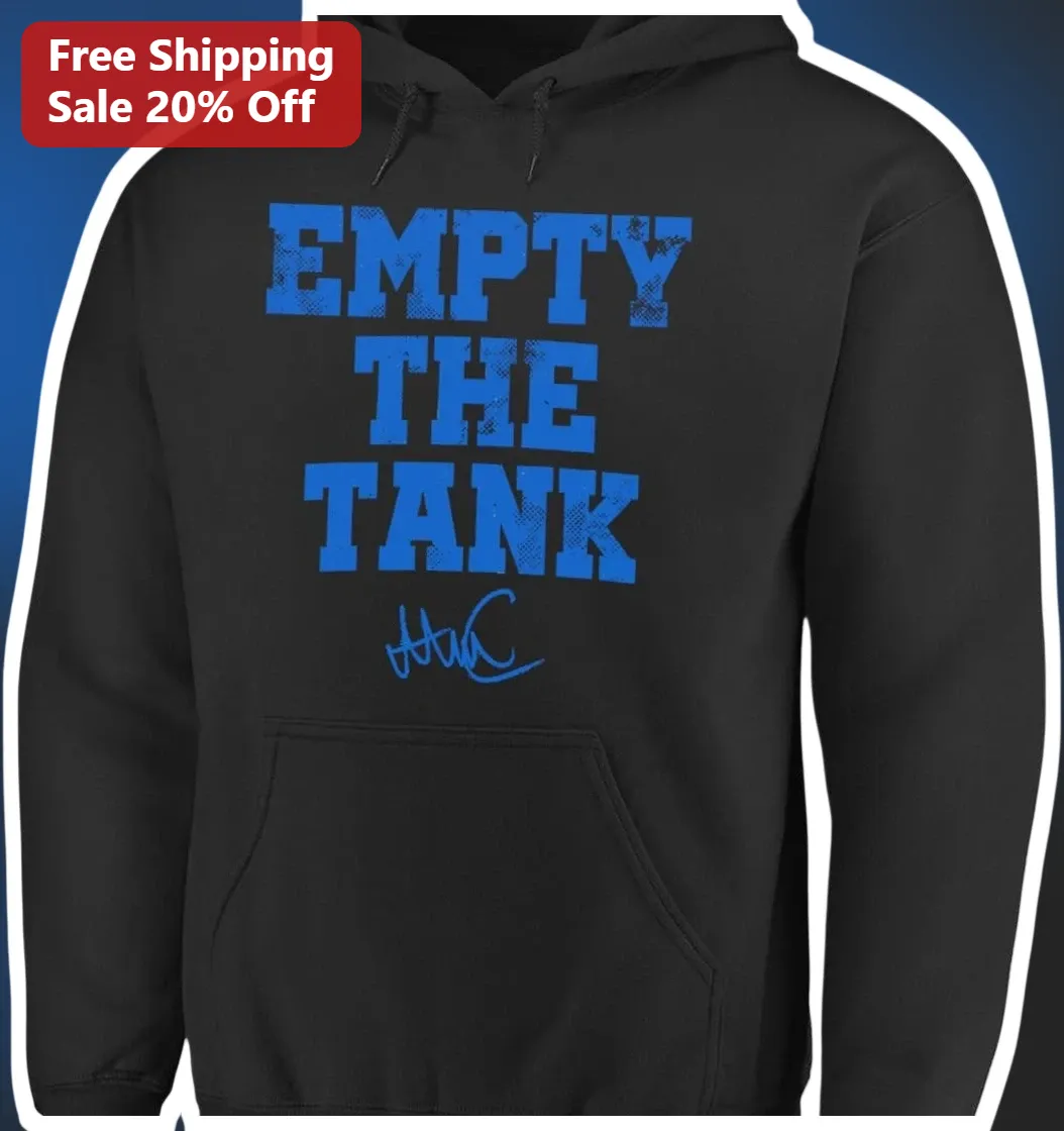 Empty The Tank Hoodie Hulk Hogan Signature Wrestling Gym Motivation Pullover available at our Austin, Texas warehouse