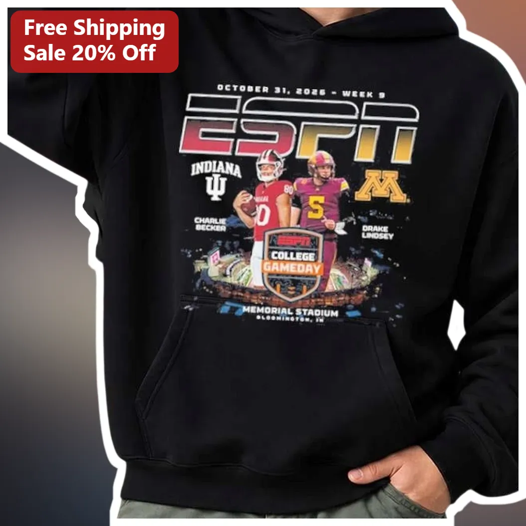ESPN College GameDay Week 9 Hoodie October 31 2026 Indiana vs Minnesota Fan Apparel