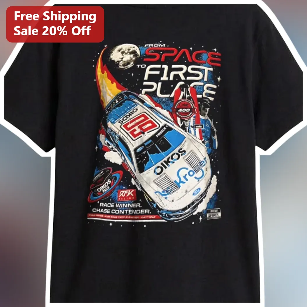 From Space to First Place Chase Briscoe Race Winner Tee available at our Austin, Texas warehouse