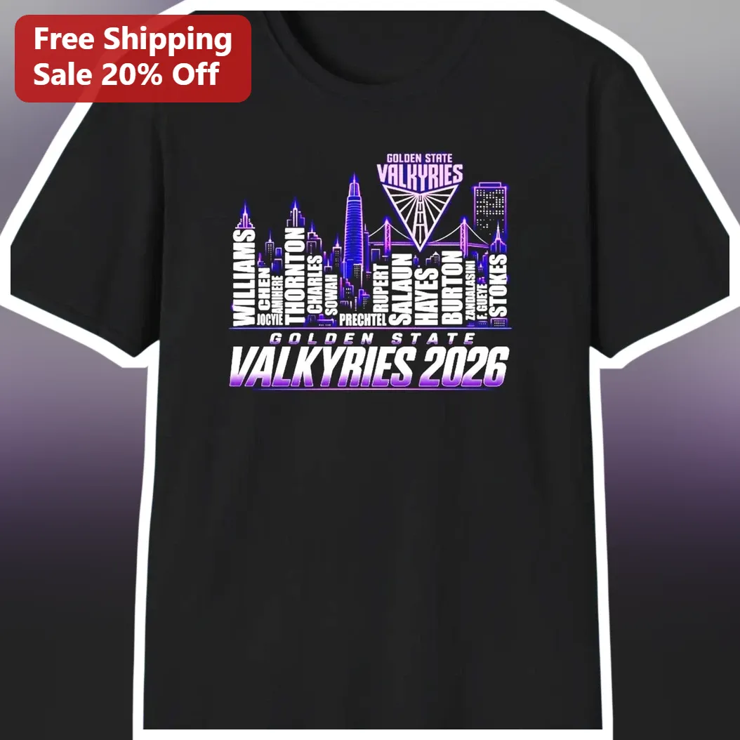 Golden State Valkyries 2026 Tee San Francisco Skyline WNBA Fan Shirt