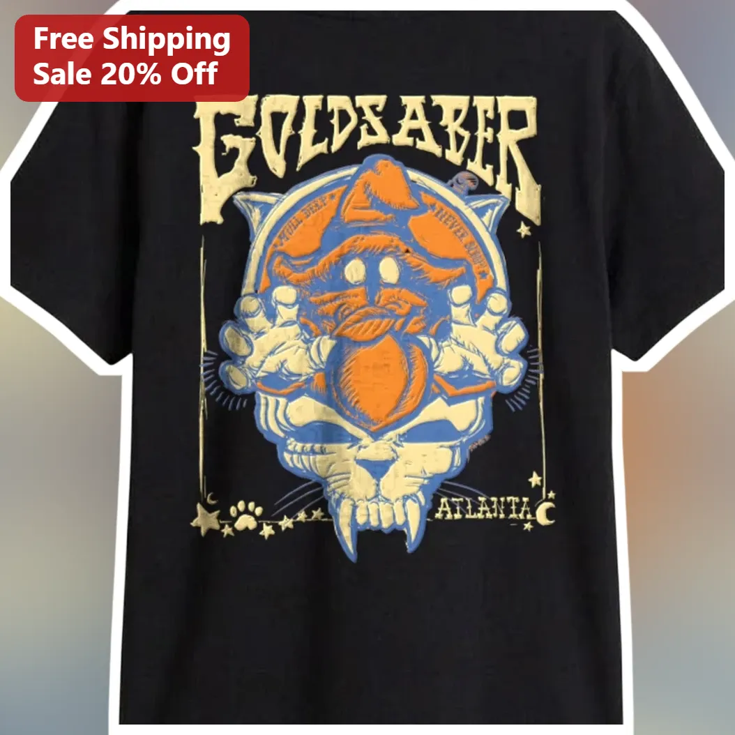 GOLDSABER ATLANTA Graphic Tee Cat Skull Streetwear Shirt available at our Austin, Texas warehouse