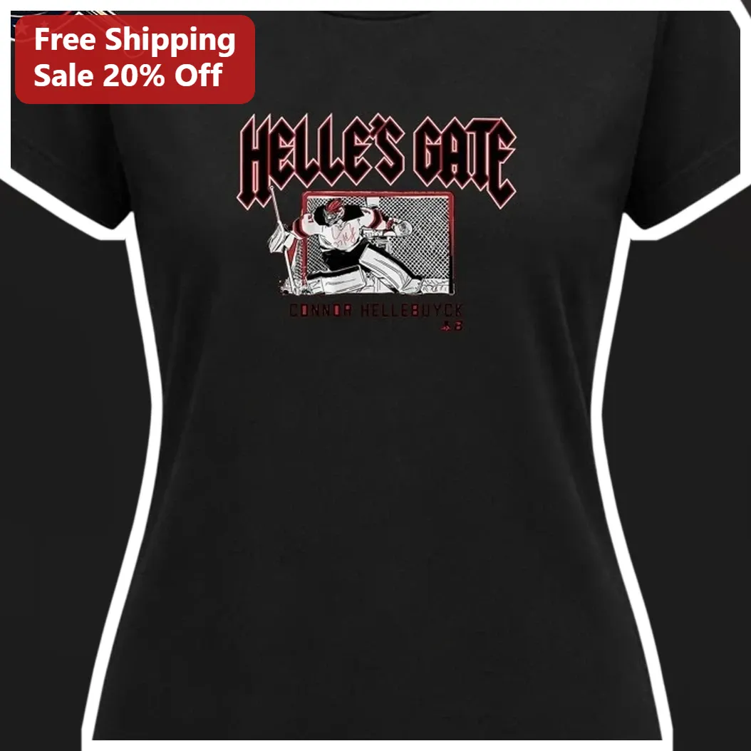 Hell's Gate Connor Hellebuyck Goalie Tee Winnipeg Jets NHL Hockey Fan Gift
