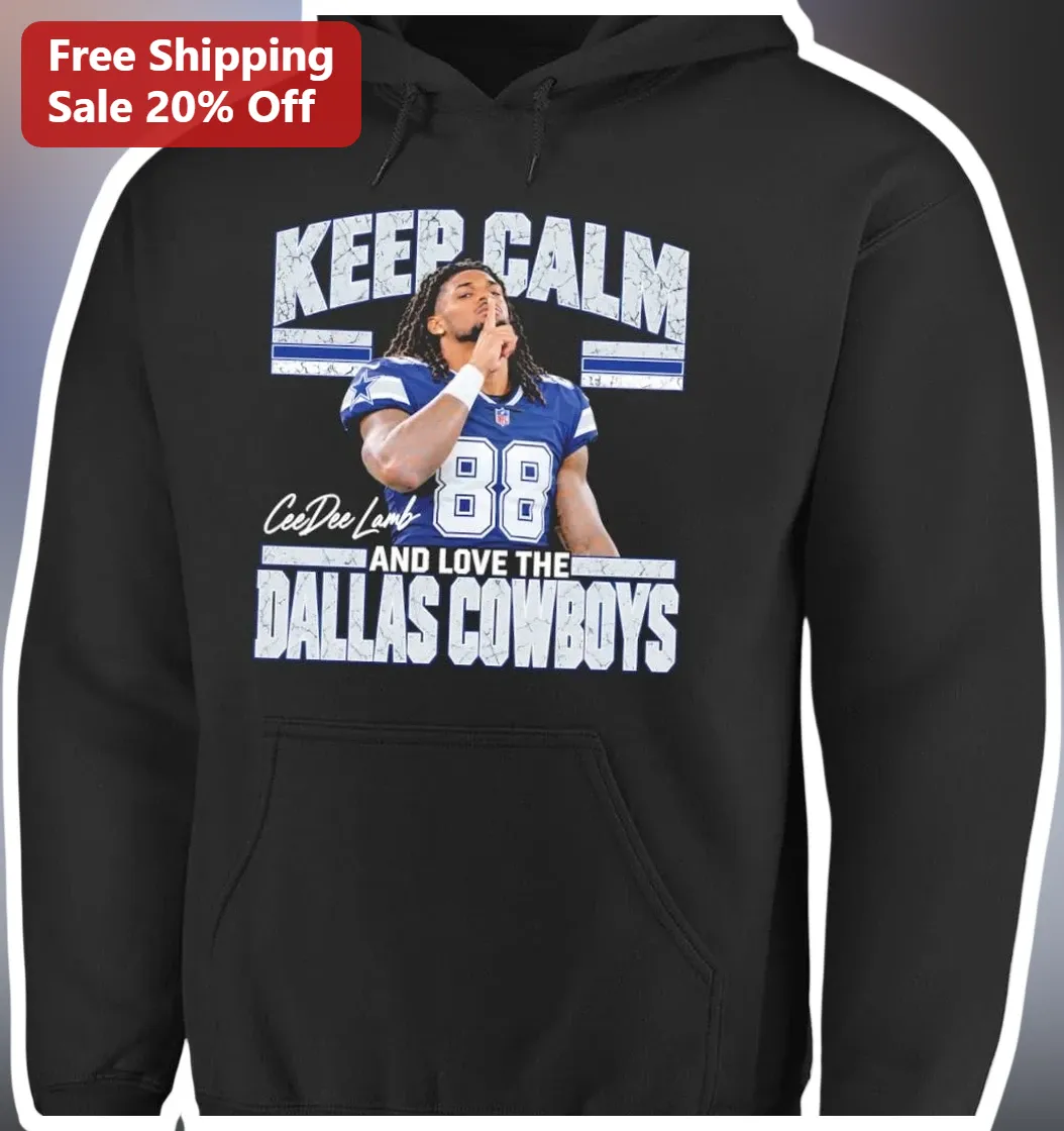 Keep Calm And Love The Dallas Cowboys Hoodie CeeDee Lamb Signature NFL Fan Gear