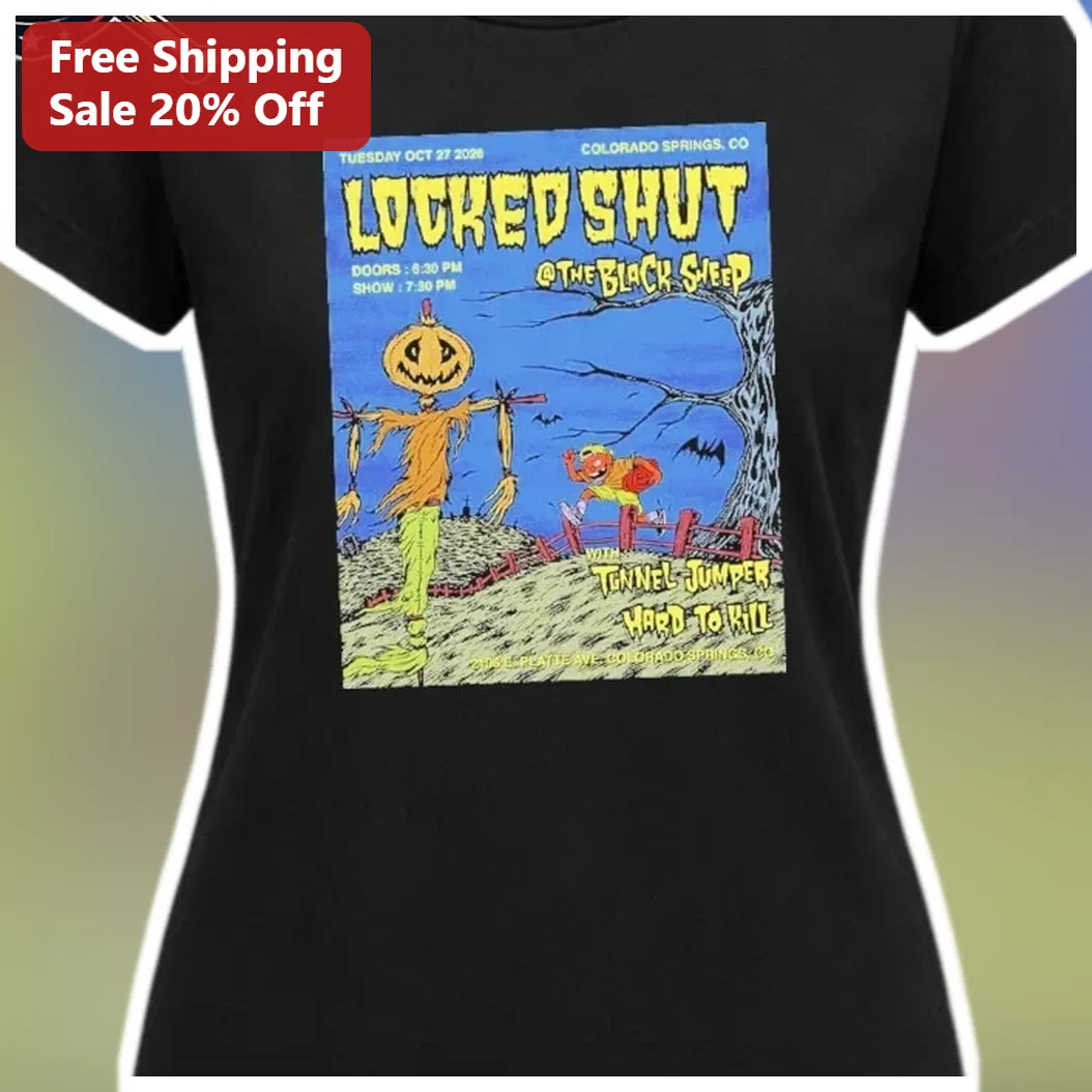 Locked Shut The Black Sheep Graphic Tee Halloween Scarecrow Gig Poster Shirt