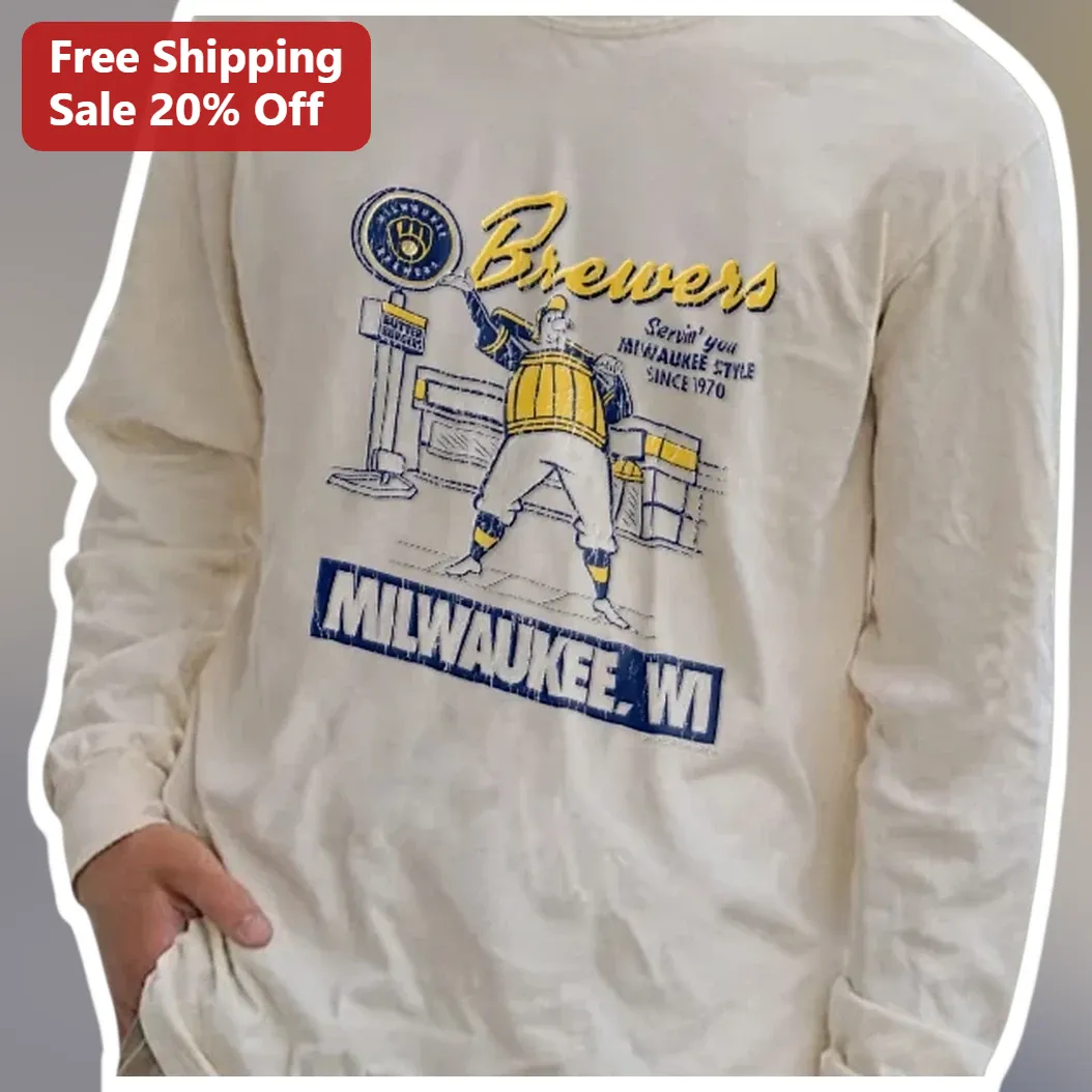 Milwaukee Brewers Long Sleeve Shirt Vintage Baseball Fan Apparel Gift