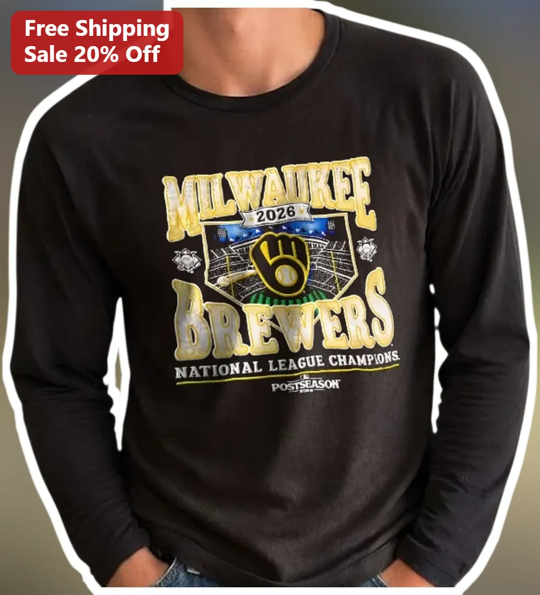 Milwaukee Brewers National League Champions Long Sleeve Tee Vintage Baseball Fan Gear Gift