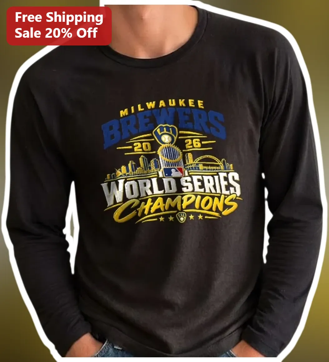 Milwaukee Brewers World Series Champions Long Sleeve Tee available at our Austin, Texas warehouse
