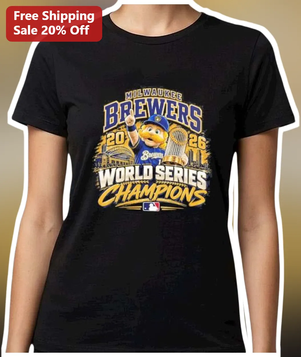Milwaukee Brewers World Series Champions Tee Bernie Brewer Mascot Baseball Fan Shirt