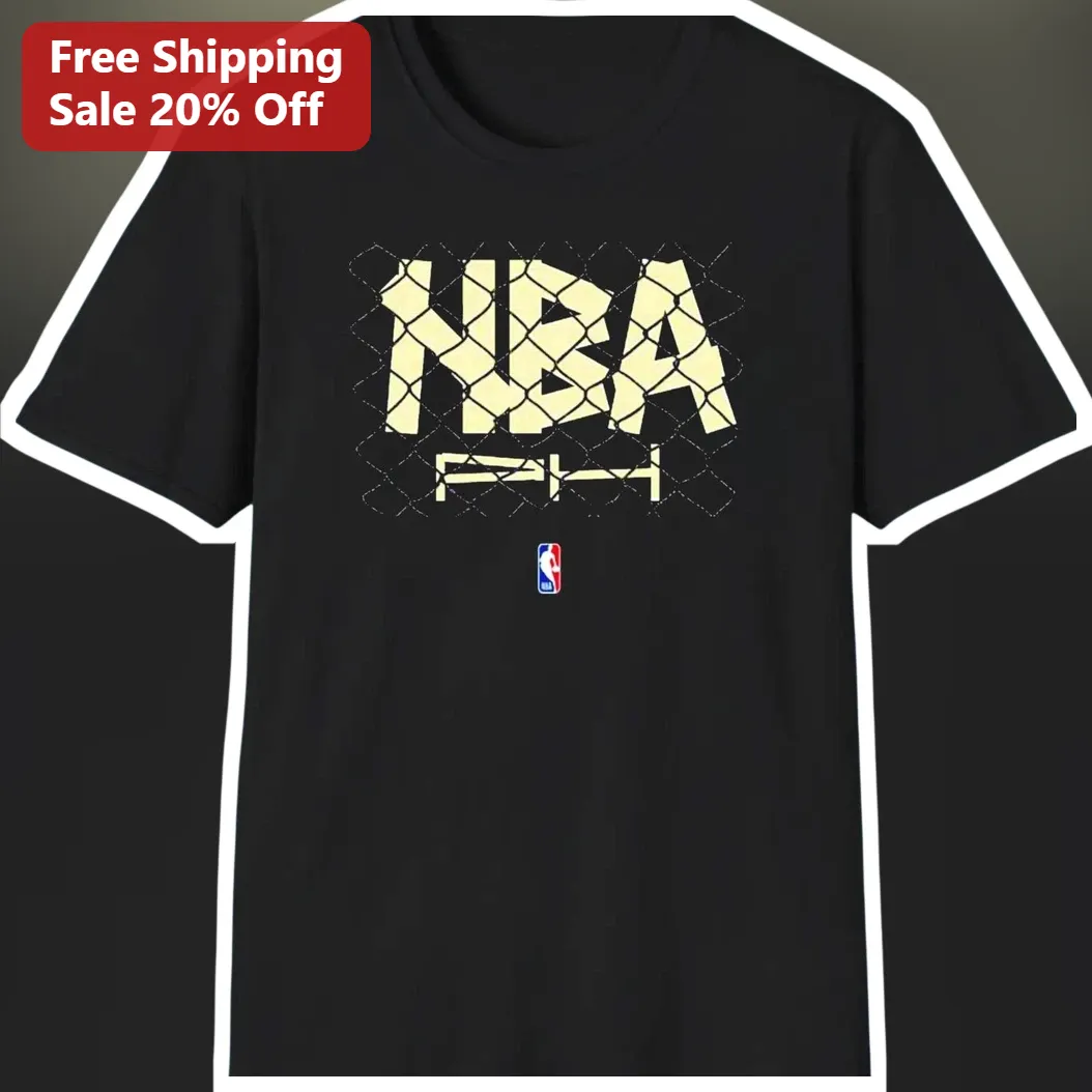 NBA Vintage Streetwear Basketball Fan Graphic Tee Black Distressed Urban Style Shirt