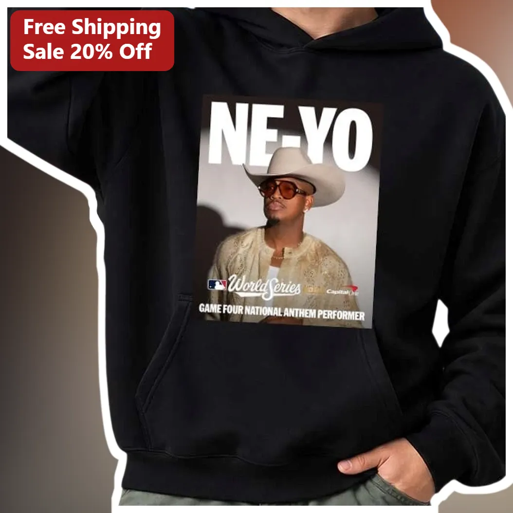 NE-YO World Series Game Four National Anthem Performer Hoodie available at our Austin, Texas warehouse
