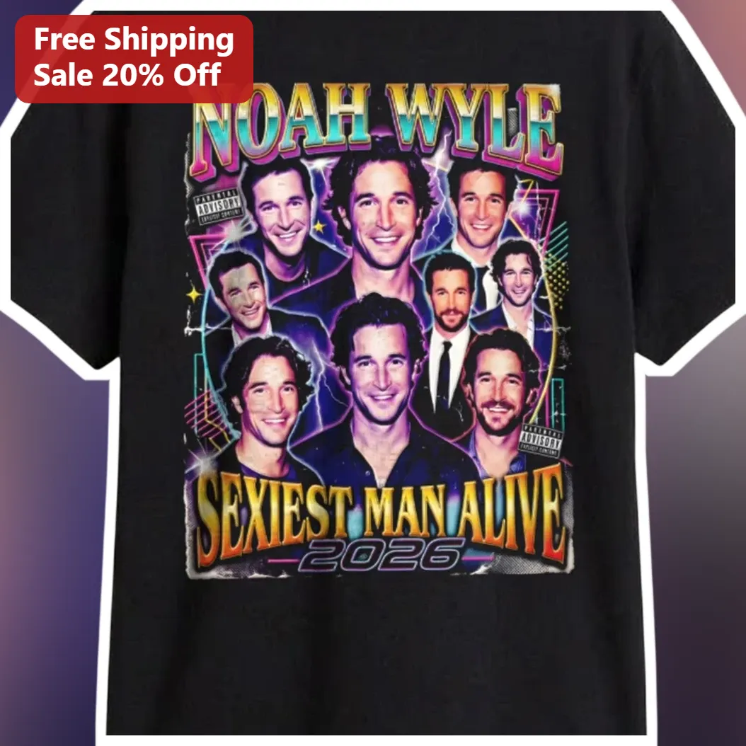 Noah Wyle Sexiest Man Alive Tee The Pitt Actor Gift Vaporwave Collage Shirt