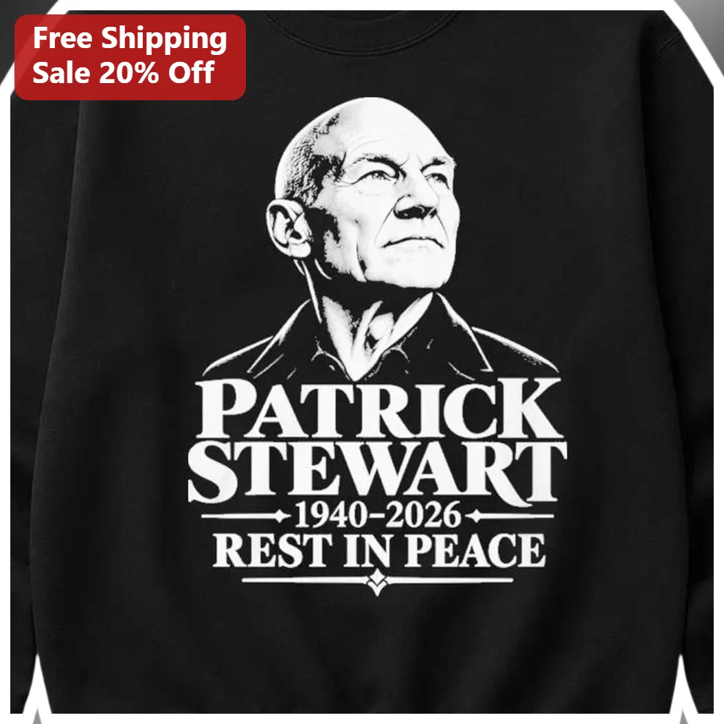 Patrick Stewart 1940-2026 Rest In Peace Tribute Sweatshirt