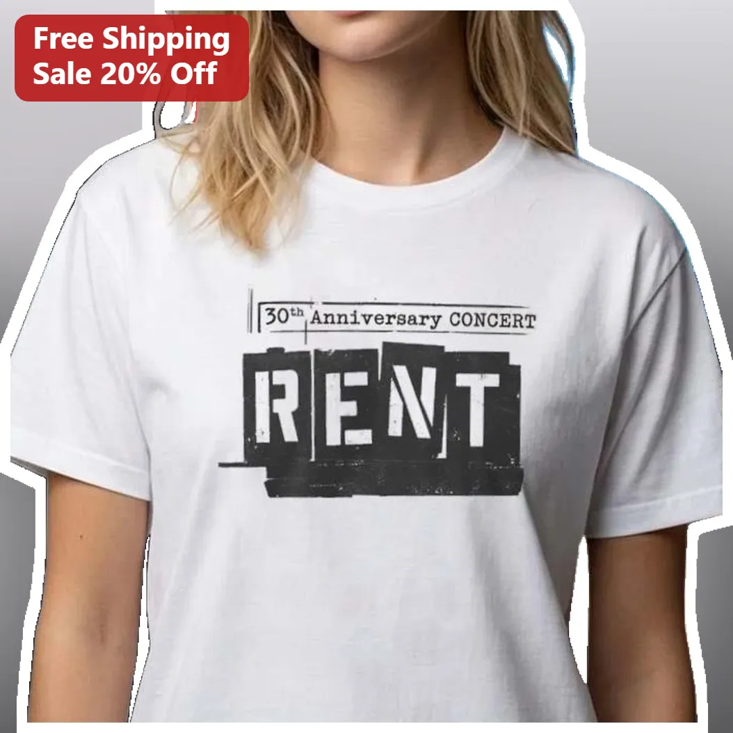 Rent 30th Anniversary Concert Tee Broadway Musical Fan Gift Commemorative Merch available at our Austin, Texas warehouse