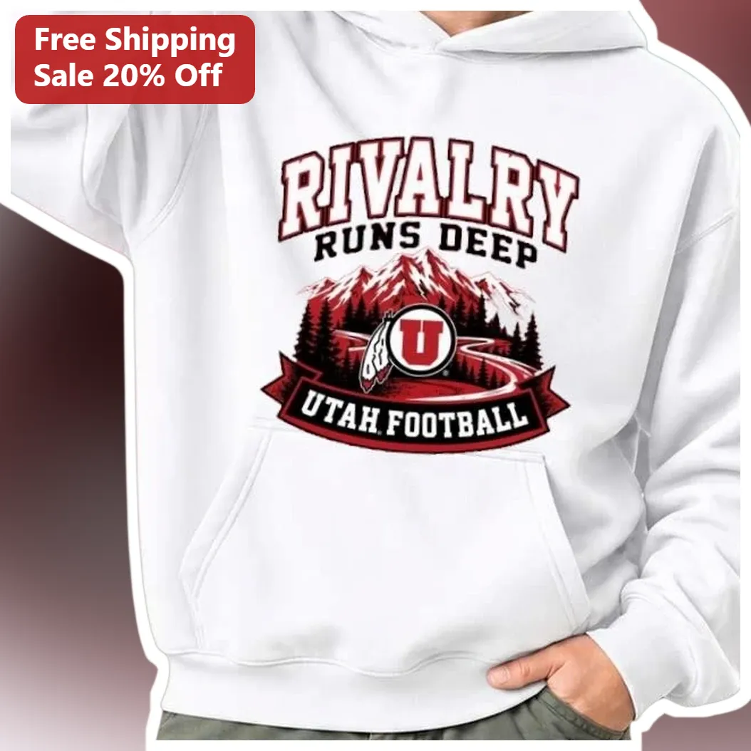 Rivalry Runs Deep Utah Football Hoodie University of Utes Game Day Pullover Gift
