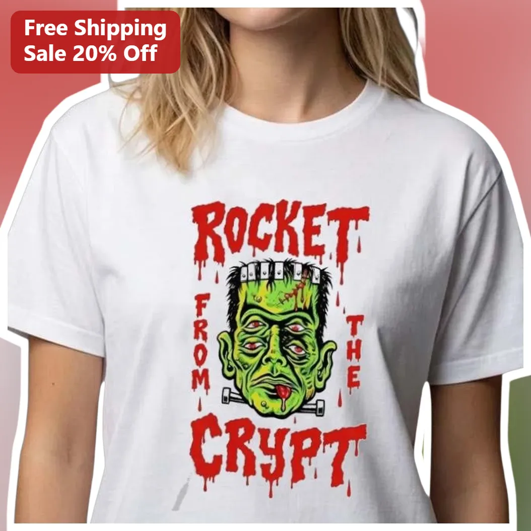 Rocket From The Crypt Tee San Diego Punk Rock Horror Crypt Keeper Graphic Shirt available at our Austin, Texas warehouse