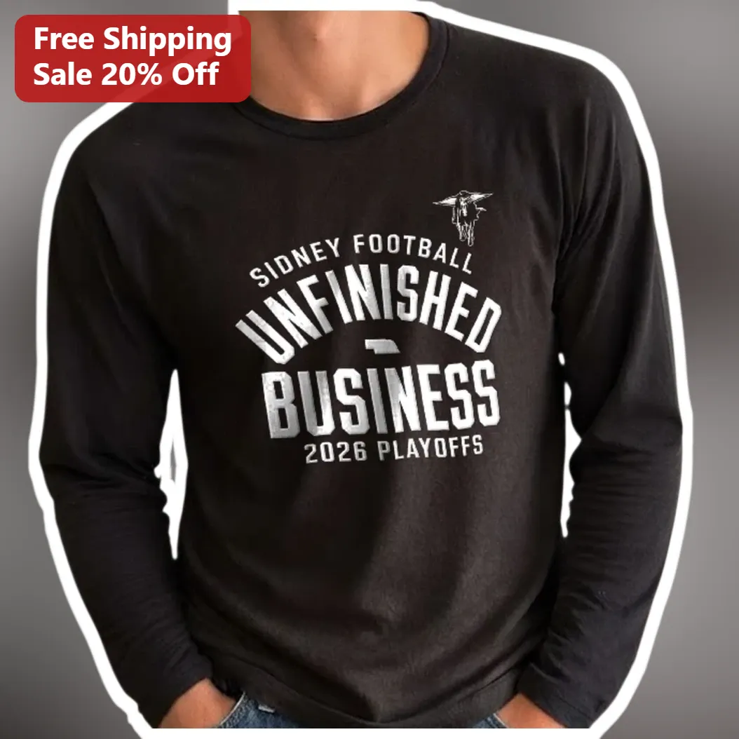 Sidney Football Unfinished Business Long Sleeve Tee Vintage Athletic Game Day Shirt