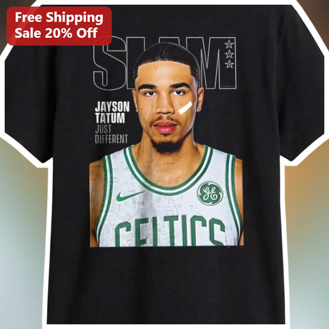 SLAM Jayson Tatum Just Different Boston Celtics Tee available at our Austin, Texas warehouse