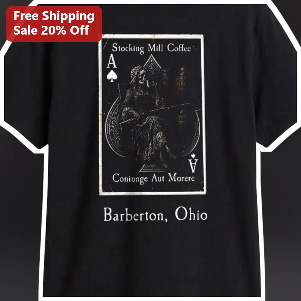 Stocking Mill Coffee Coniunge Aut Morere Vintage Ace of Spades Tee available at our Austin, Texas warehouse