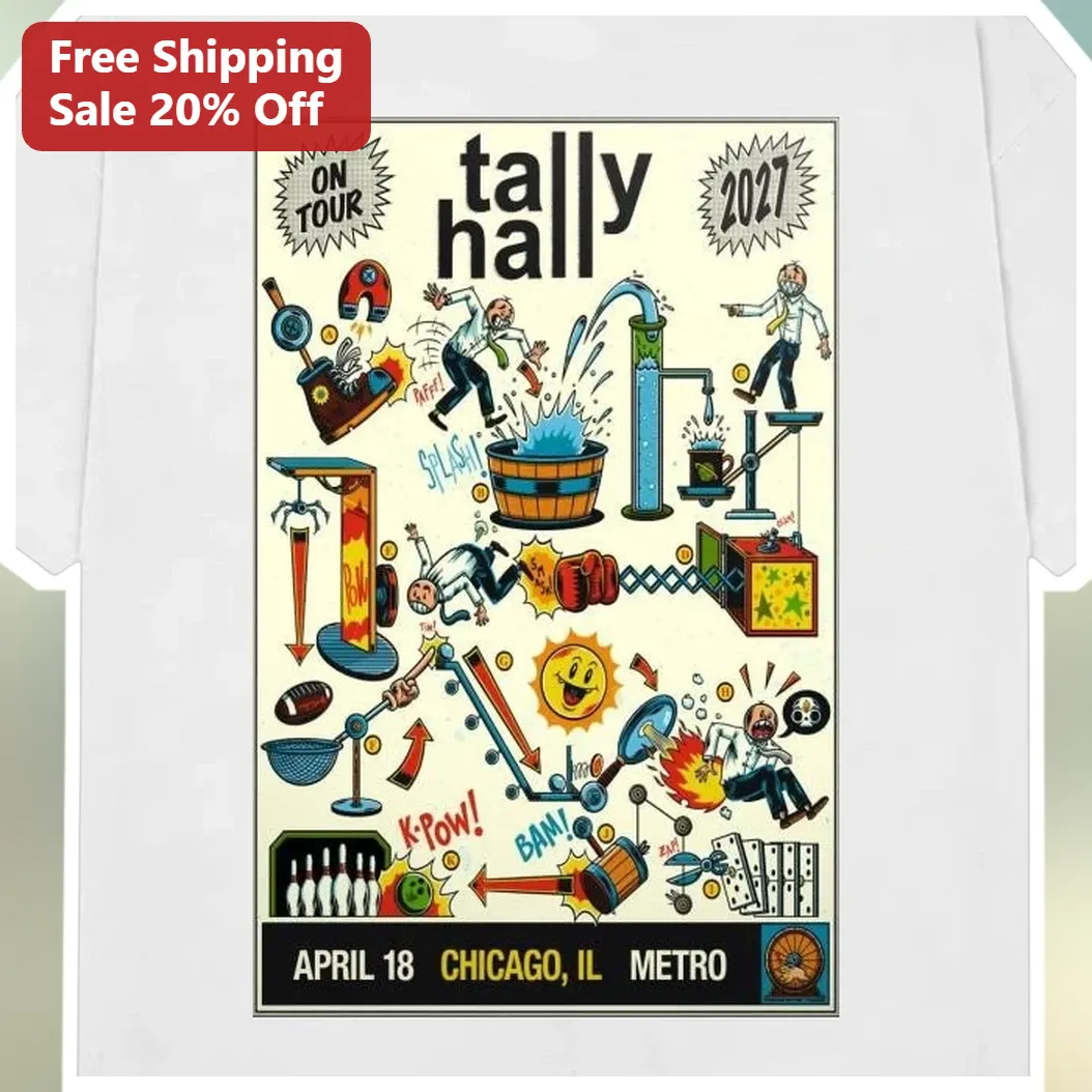 Tally Hall ON TOUR Long Sleeve Tee Indie Rock Band Merch Gift available at our Austin, Texas warehouse