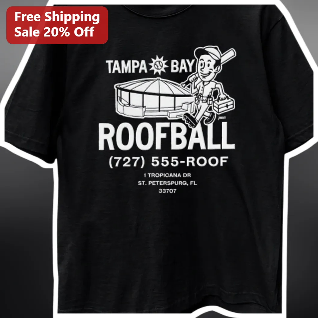 Tampa Bay Roofball Vintage Stadium Ray Mascot Graphic Tee St Petersburg FL Retro Baseball Shirt