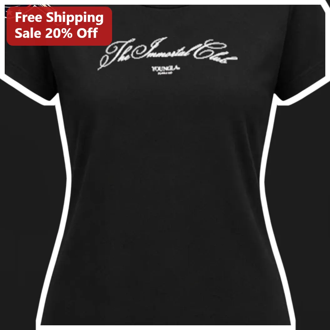 The Immortal Club Baseball Tee Vintage Script Athletic Shirt for Fans
